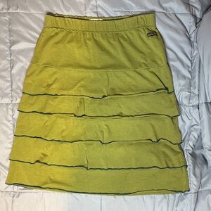 Matilda Jane Green Tiered A-Line Skirt Navy trim